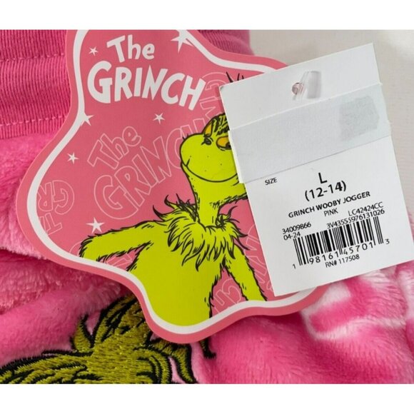 The Grinch Womens Plush Wooby Jogger Pink Large 12-14 - Picture 10 of 11